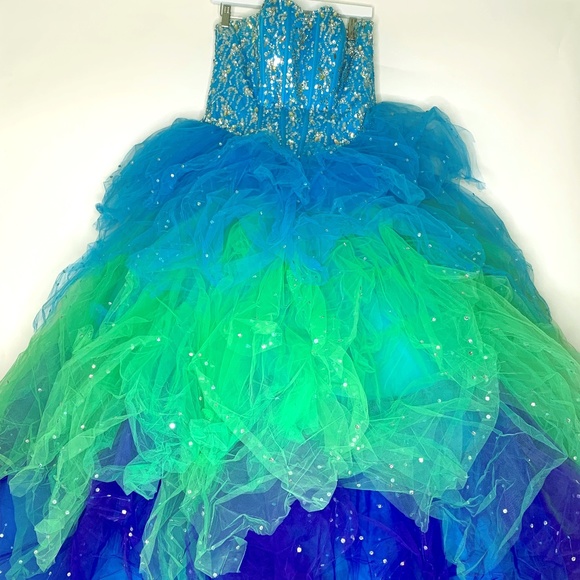 FAIRY TALE Tulle Strapless Prom Dress - Picture 2 of 3